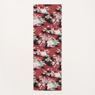 Japanese KIMONO Textile, Floret Pattern Yoga Mat