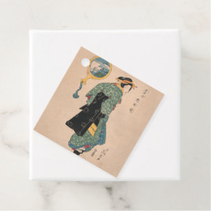 Japanese Kimono Woman Courtesan Artwork Favour Tags