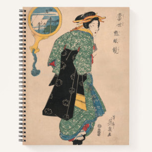 Japanese Kimono Woman Courtesan Artwork Notebook