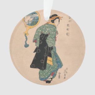 Japanese Kimono Woman Courtesan Artwork Ornament