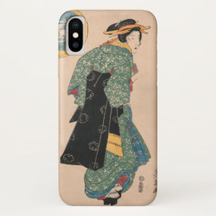 Japanese Kimono Woman: Ukiyo-e Woodblock Print  iPhone X Case