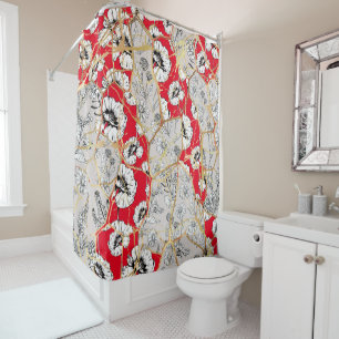 Japanese Kintsugi.  Shower Curtain