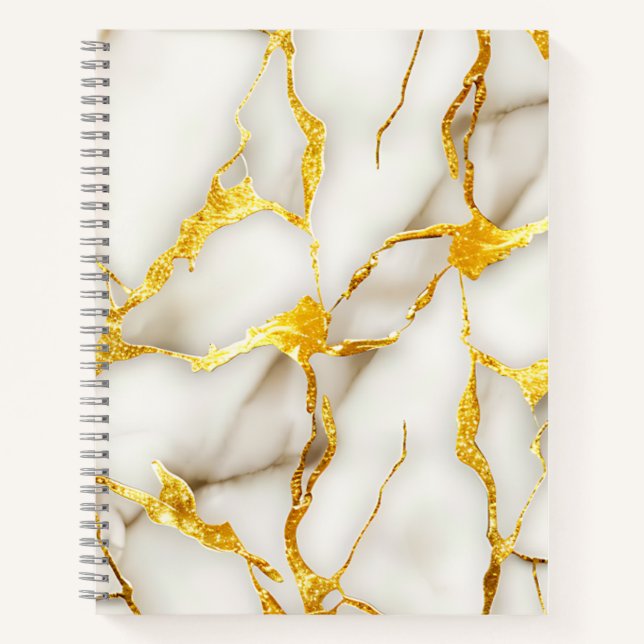 Japanese Kintsugi White Gold Notebook (Front)