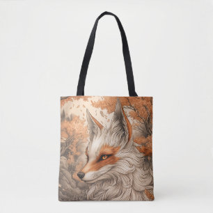 Japanese Kitsune fox Tote Bag