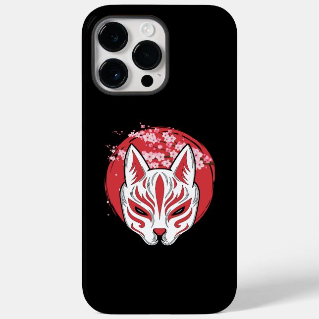 Japanese Kitsune Mask Fox Case-Mate iPhone Case (Back)