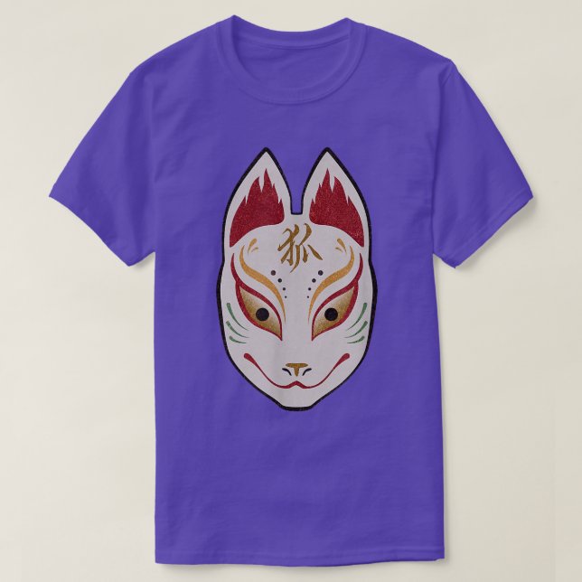 Japanese Kitsune Mask Fox Spirit  T-Shirt (Design Front)