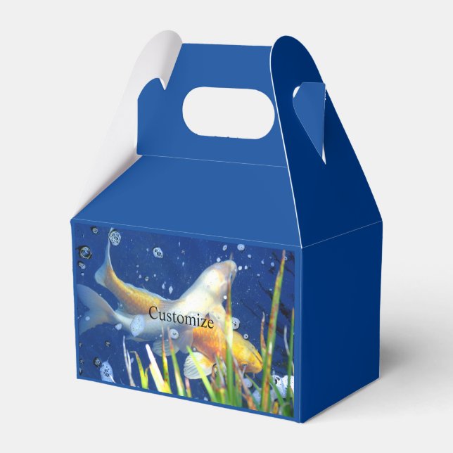 japanese koi candy tin favour box (Front Side)