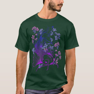 Japanese Koi Carp Cherry Blossom Bloom Season Asia T-Shirt