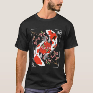 Japanese Koi Carp Fish Nishikigoi Aesthetic Cherry T-Shirt