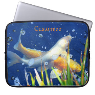 Japanese koi carp in pond Thunder_Cove Laptop Sleeve