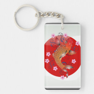 Japanese koi carp key ring