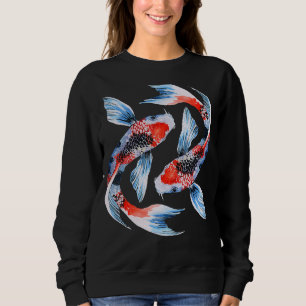 Japanese Koi Carp Nishikigoi Fish Cherry Blossoms Sweatshirt