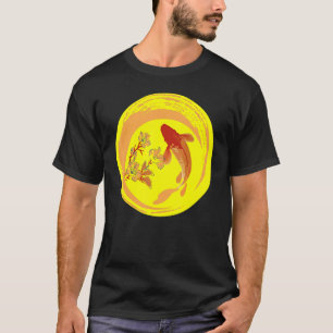 Japanese Koi Carp Nishikigoi Fish Cherry Blossoms T-Shirt