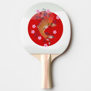 Japanese koi carp ping pong paddle
