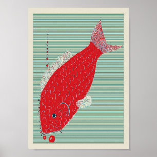 Japanese Koi Carp Poster