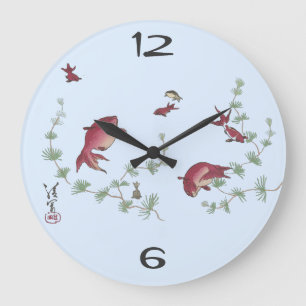 Japanese Koi Fine Art Clock