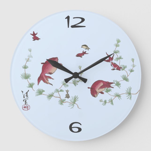 Japanese Koi Fine Art Clock (Front)