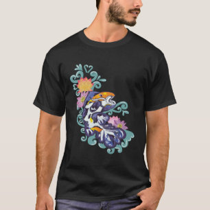 Japanese Koi Fish Aquarium Koi Carp Aquarium Blue T-Shirt