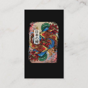 Japanese Koi Fish Art Fish Farmer Aquaculture Business Card