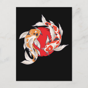 Japanese Koi Fish Art Fish Farmer Aquaculture Postcard