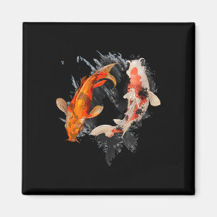 Japanese Koi Fish I Koi Carp Pond Japan Tattoo Magnet