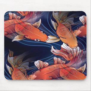 Japanese Koi Fish Mouse Pad