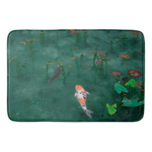 Japanese Koi Fish Nature photo Bath Mat