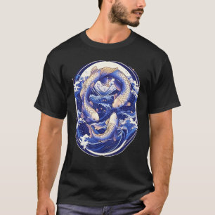 Japanese Koi Fish Ocean Wave Tattoo Symbolism Sere T-Shirt