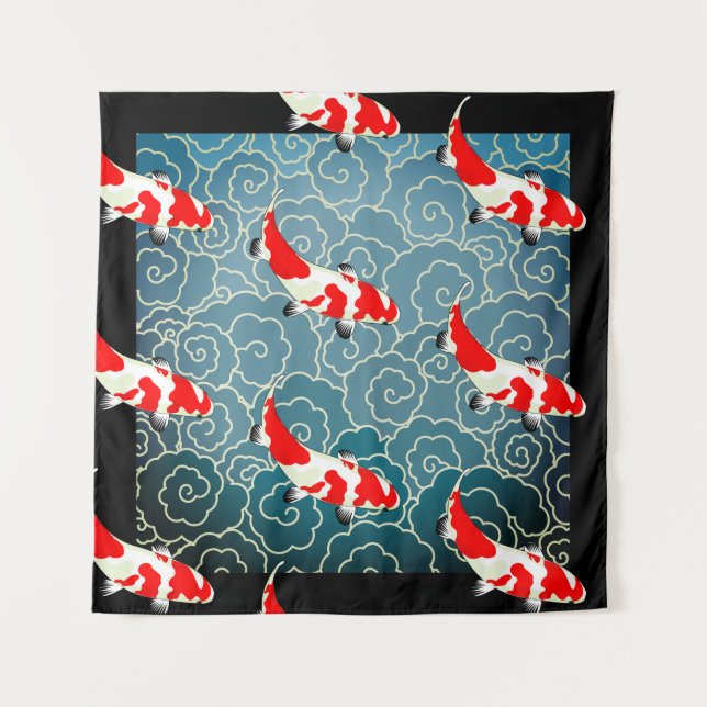 JAPANESE KOI FISH Tapestry (Front)