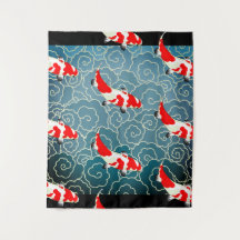 JAPANESE KOI FISH Tapestry