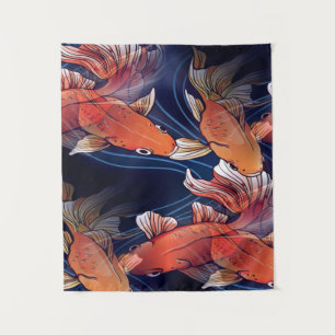 Japanese Koi Fish Tapestry