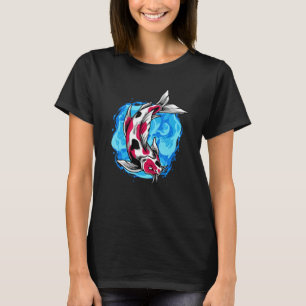 Japanese Koi Fish Tattoo Style Koi Swimming In Wat T-Shirt