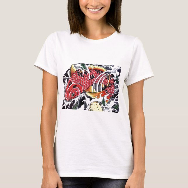Japanese Koi Fish Tattoo T-Shirt (Front)