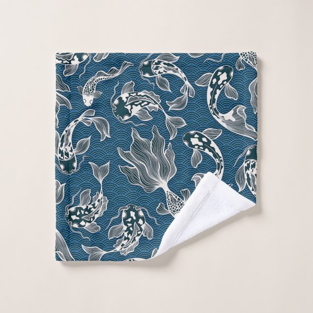 Japanese Koi Fish Wash Cloth (Wash Cloth)