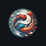 Japanese Koi Fish Yin Yang Magnet<br><div class="desc">Japanese Koi Fish Yin Yang embody Yin and Yang harmony,  a symbol of balance and duality.
This design is created for those who appreciate this symbolism in Japanese culture.</div>