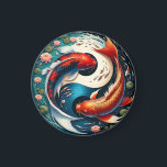 Japanese Koi Fish Yin Yang Magnet<br><div class="desc">Japanese Koi Fish Yin Yang embody Yin and Yang harmony,  a symbol of balance and duality.
This design is created for those who appreciate this symbolism in Japanese culture.</div>