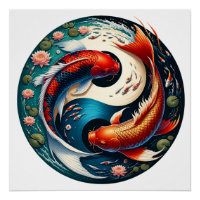 Japanese Koi Fish Yin Yang