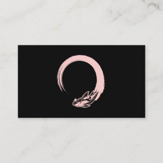 Japanese Koi Kawaii Enso Circle Business Card