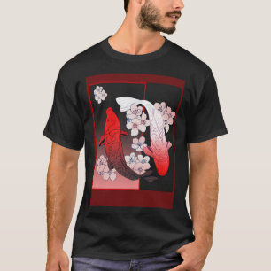 Japanese Koi Nishikigoi Fish Cherry Blossom Women T-Shirt