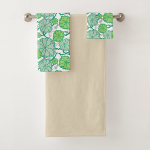 Japanese Koi Pond Bath Towel Set