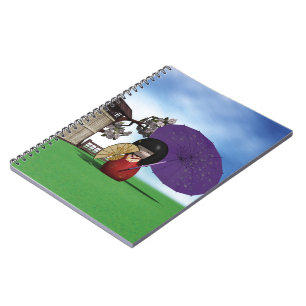 Japanese Kokeshi Doll Cherry Blossom Art Notebook