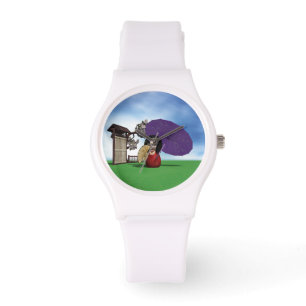 Japanese Kokeshi Doll Cherry Blossom Art Watch