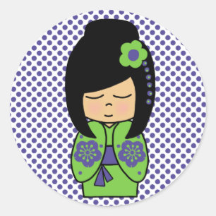Japanese Kokeshi Doll Sticker
