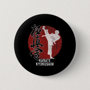 Japanese Kyokushin Karate Martial Art Gift  6 Cm Round Badge