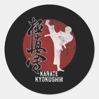 Japanese Kyokushin Karate Martial Art Gift  Classic Round Sticker