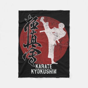 Japanese Kyokushin Karate Martial Art Gift Fleece Blanket