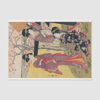 JAPANESE LADIES WITH CHERRY BLOSSOM Tissue Paper