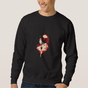 Japanese Lady Geisha dripping with red sun Sweatshirt