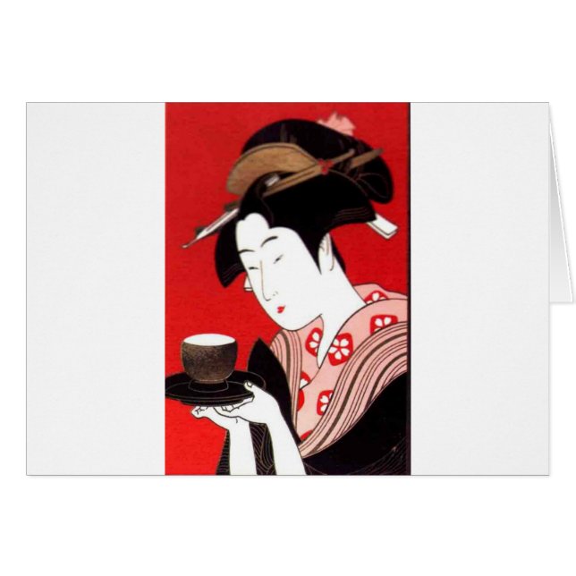 Japanese Lady Tea Serving Ceremony Art Print (Front Horizontal)
