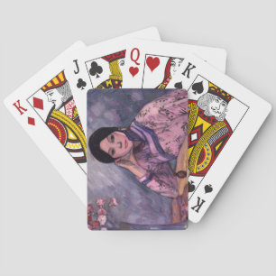 Japanese Lady with a Perfume Bottle Playing Cards